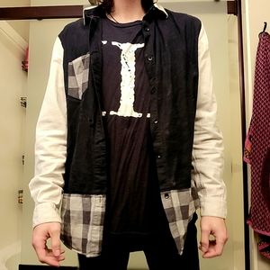 Mens long sleeve button down casual shirt